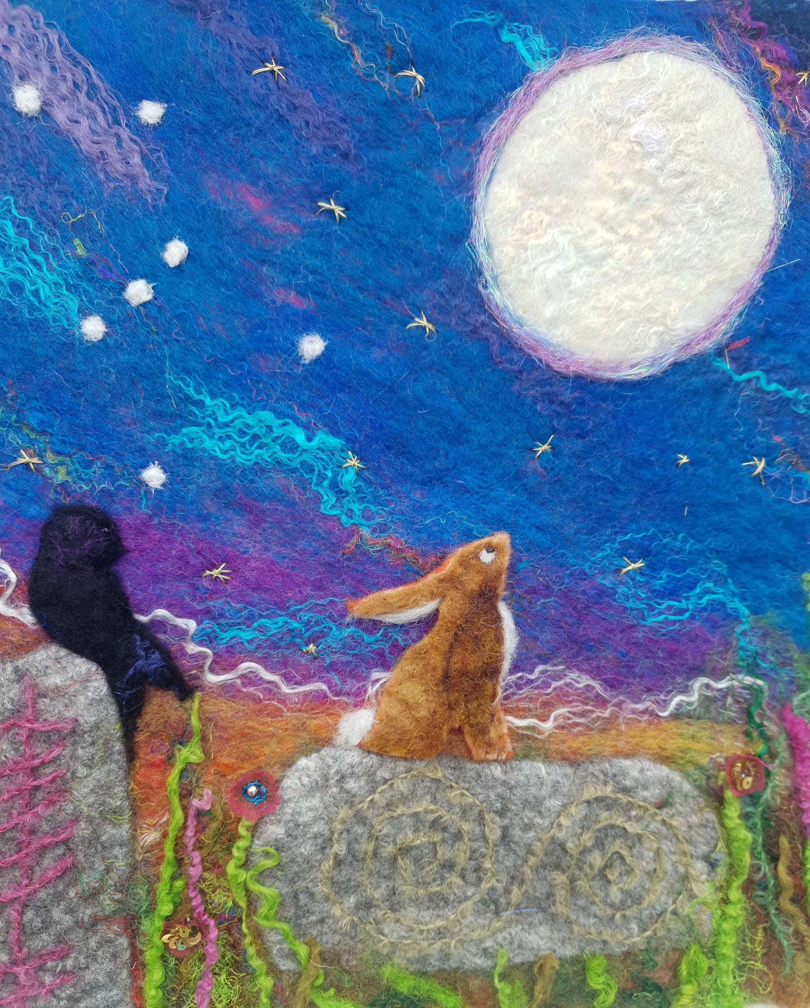 BY THE LIGHT OF THE SPARKLY MOON - An Original Artwork